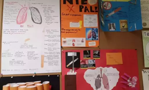 plakaty uczniów dotyczące szkodliwości palenia papierosów 