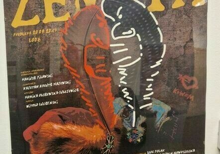 plakat teatralny z tytułem "Zemsta"