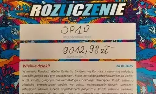 Zdjęcie do Wspaniały wynik zbi&oacute;rki na WOŚP